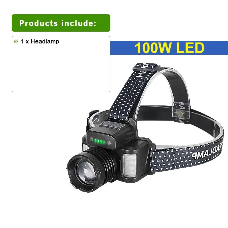 10H Powerful Sensor LED Headlamp High Power Rechargeable Built 5600mah Battery Headlight Flashlight Camping Fishing Head Lantern