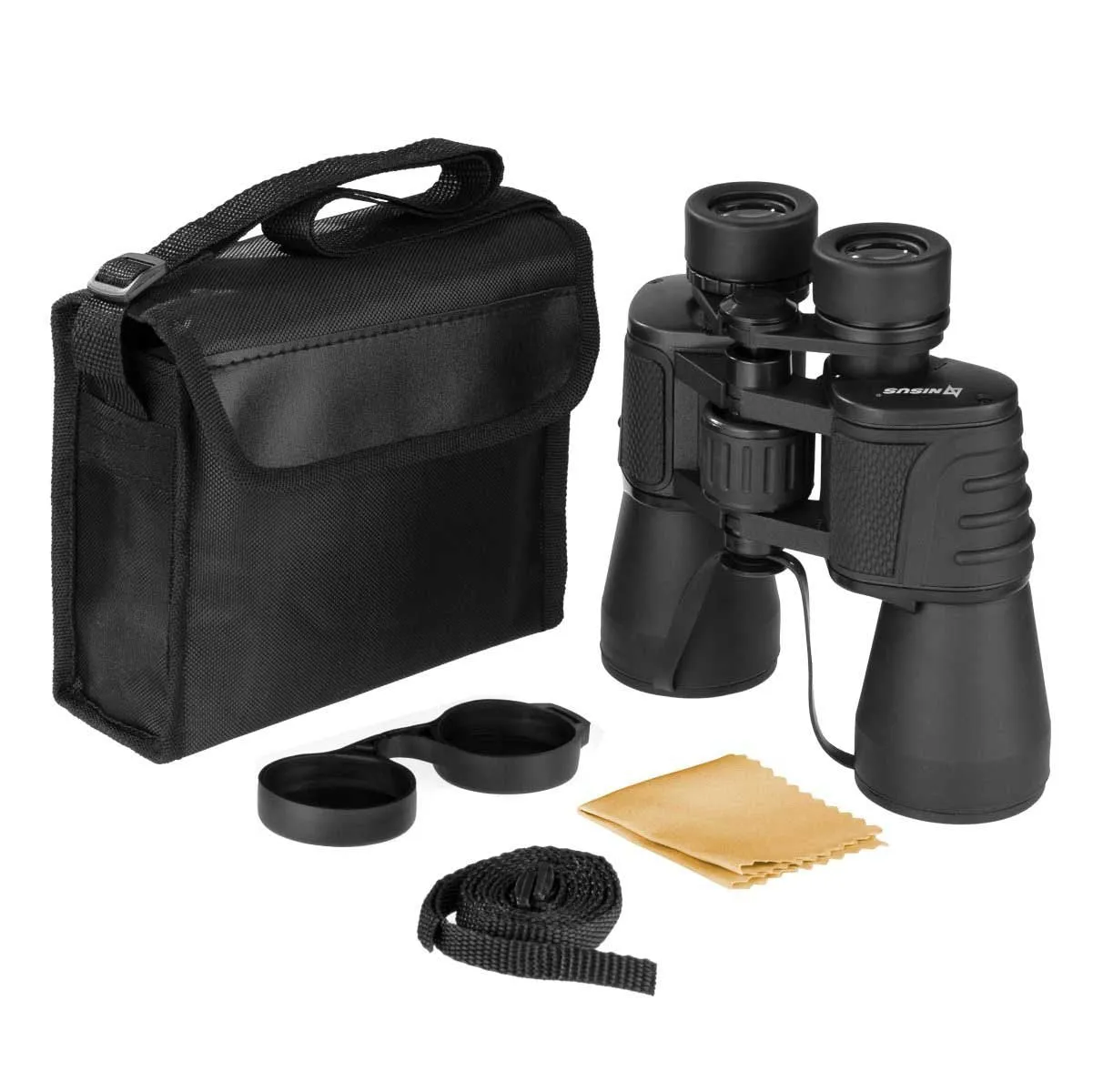 10x50 Multifunctional Camping Black Binocular with Travel Case