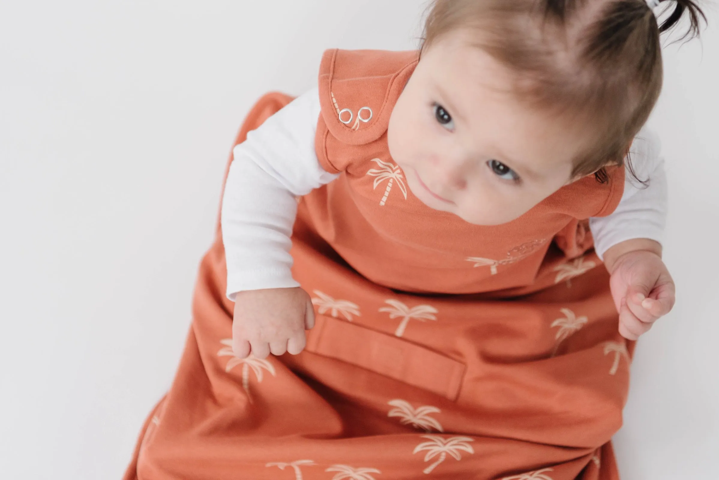 4 Season Ultimate Baby Sleep Bag, Merino Wool & Organic Cotton, 2 Months - 2 Years, Palms