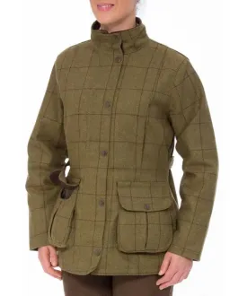 ALAN PAINE Rutland Shooting Coat - Ladies Tweed Waterproof - Lichen