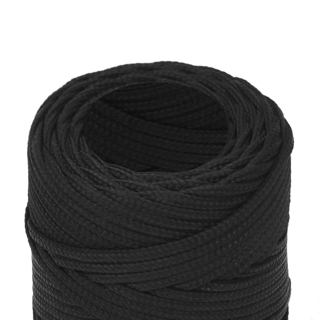 Boat Rope Full Black 2 mm 100 m Polypropylene