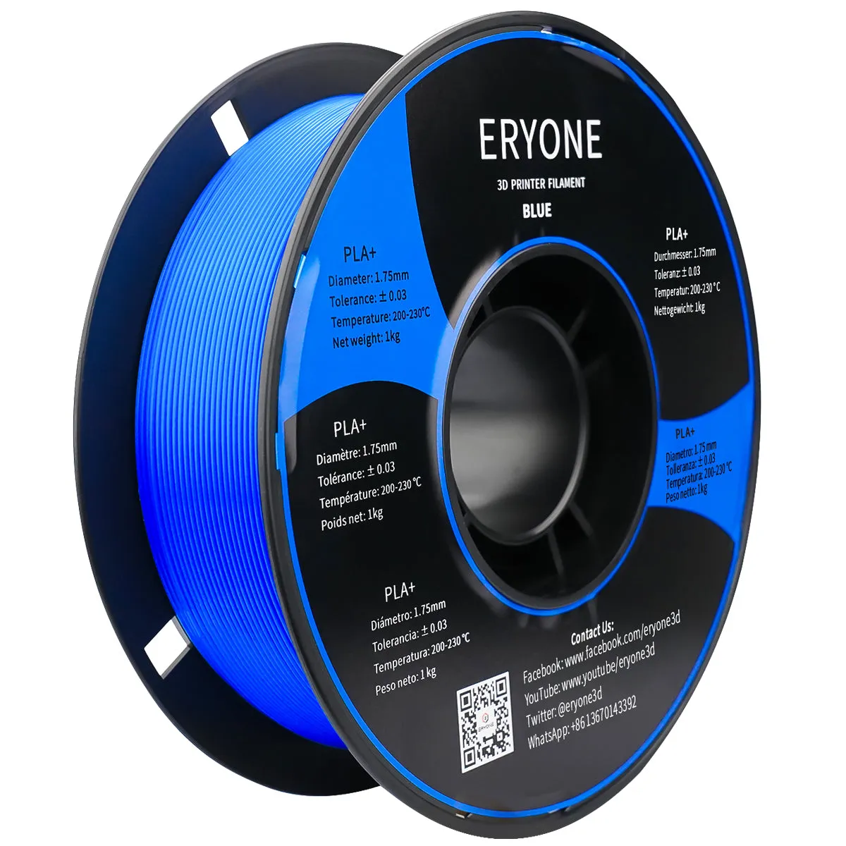 ERYONE PLA  3D Printer Filament, Dimensional Accuracy  /- 0.05 mm 1kg (2.2LBS)/Spool, 1.75mm