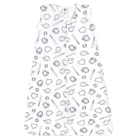 Hudson Baby Cotton Sleeveless Wearable Sleeping Bag, Sack, Blanket, Baseball