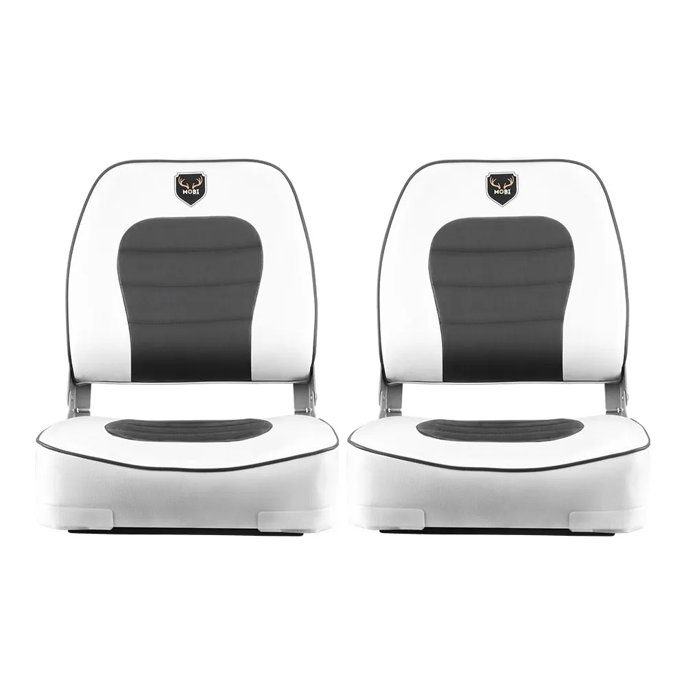 MOBI OUTDOOR 2X Folding Boat Seats Seat Marine Seating Set Swivels All Weather