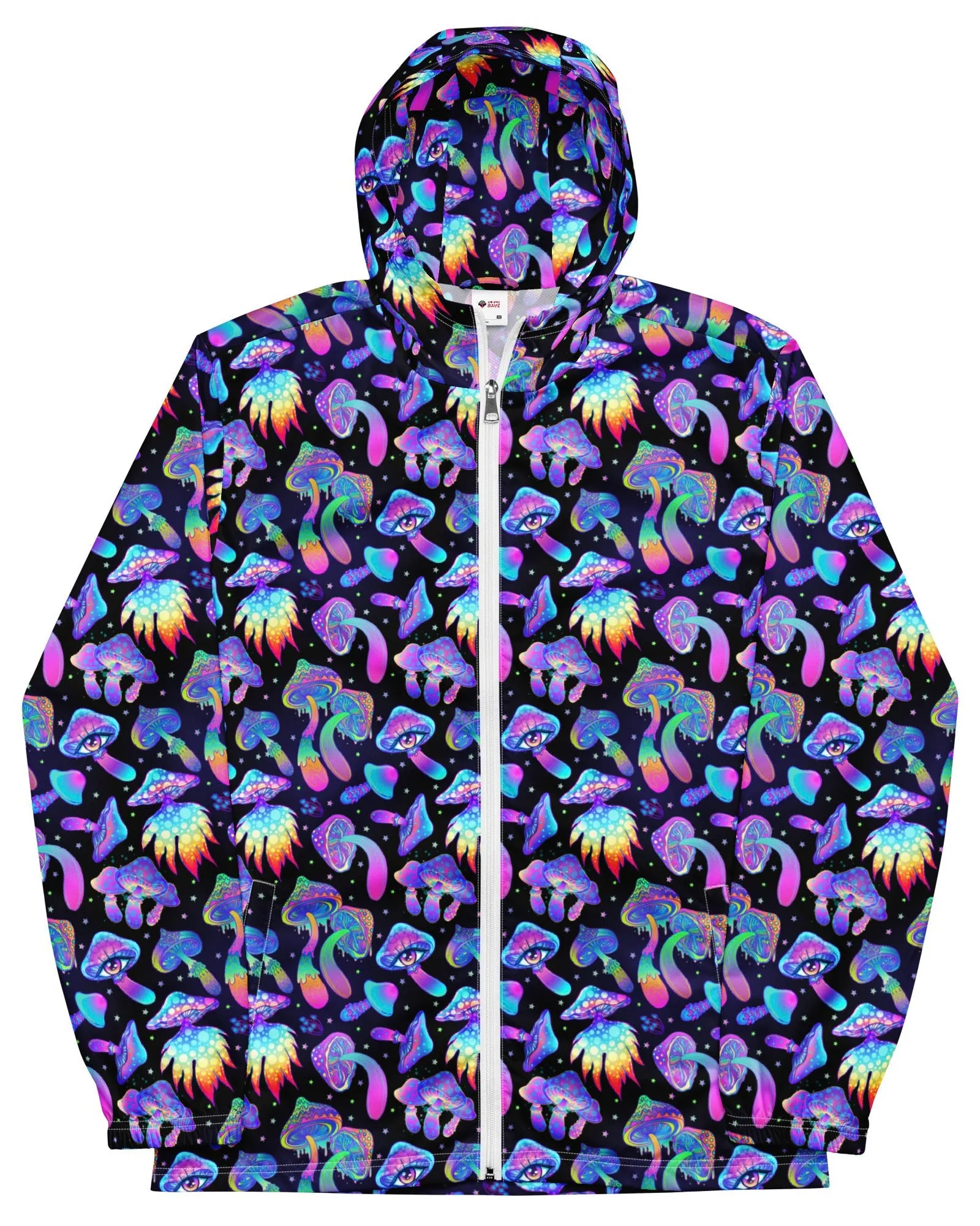 Shroomin Black Windbreaker